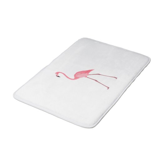 Schönes rosa Flamingo Badematte (Schrägansicht)