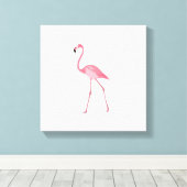 Schönes rosa Flamingo Leinwanddruck (Insitu (Holzboden))