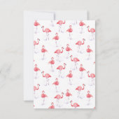 Schönes rosa Flamingo Muster Einladung (Rückseite)