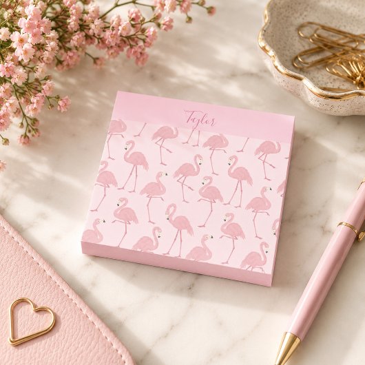 Schönes rosa Flamingo Post-it Klebezettel