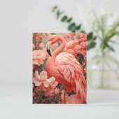 Schönes rosa Flamingo Postkarte (Stehend Vorderseite)