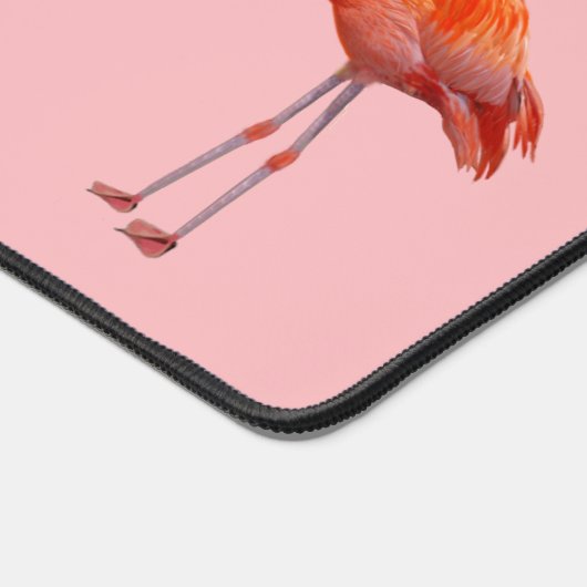 Schönes rosa Flamingos & Monogram auf dem Lichtkor Schreibtischunterlage (Ecke)