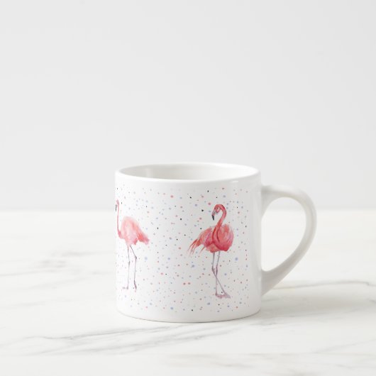 Schönes rosa Flamingos-Muster Espressotasse (Rechts)
