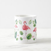 Schönes rosa Flamingos Muster Kaffeetasse (Mittel)