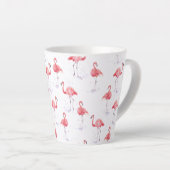Schönes rosa Flamingos-Muster Milchtasse (Rechte Ecke)