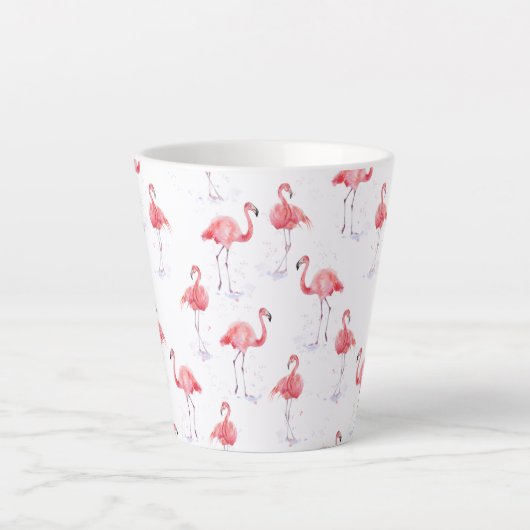 Schönes rosa Flamingos-Muster Milchtasse (Vorderseite)