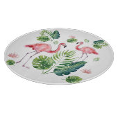 Schönes rosa Flamingos Muster Schneidebrett (Ecke)