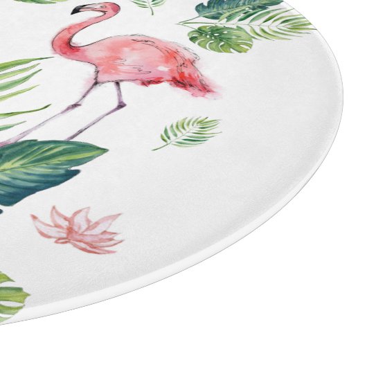 Schönes rosa Flamingos Muster Schneidebrett (Ecke)