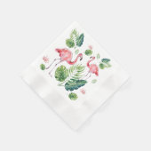 Schönes rosa Flamingos Muster Serviette (Ecke)