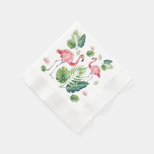 Schönes rosa Flamingos Muster Serviette (Ecke)