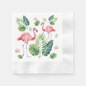 Schönes rosa Flamingos Muster Serviette (Vorderseite)