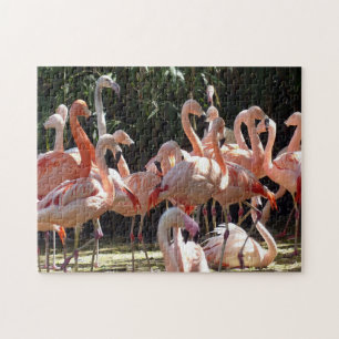 Schönes rosa Flamingos-Puzzle Puzzle