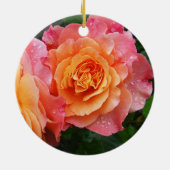 Schönes rosa Foto Keramik Ornament (Hinten)