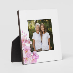 Schönes rosa Foto mit Kirschblüten Fotoplatte