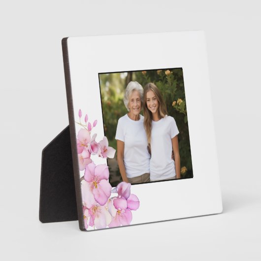 Schönes rosa Foto mit Kirschblüten Fotoplatte (Vorderseite)