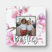 Schönes rosa Foto mit Kirschblüten Fotoplatte (Vorderseite)