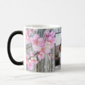 Schönes rosa Foto mit Kirschblüten Verwandlungstasse (Links)