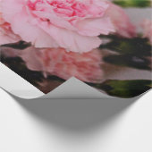 Schönes rosa Gemälde Blume Fotogeschenk Geschenkpapier (Ecke)