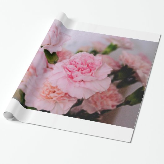 Schönes rosa Gemälde Blume Fotogeschenk Geschenkpapier (Ungerollt)