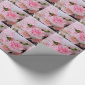 Schönes rosa Gemälde Blume Fotogeschenk Geschenkpapier (Ecke)