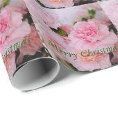 Schönes rosa Gemälde Blume Fotogeschenk Geschenkpapier (Rolleneckpunkt)