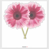 Schönes Rosa Gerbera Daisies Contour Sticker (Blatt)