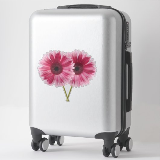 Schönes Rosa Gerbera Daisies Contour Sticker (Koffer)