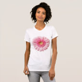 Schönes rosa Gerbera-Gänseblümchen T-Shirt (Vorne ganz)