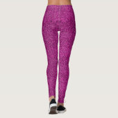 Schönes rosa Glitzer Effektmuster Leggings (Rückseite)