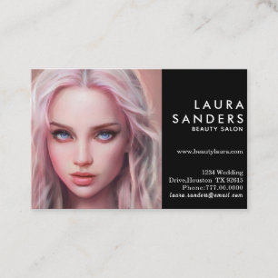 Schönes Rosa Haar Girl Museo Cantonale d'Arte Visitenkarte