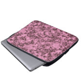 Schönes rosa, helles Marmor dunkle Adern Laptopschutzhülle (Vorne Knopf)