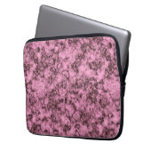 Schönes rosa, helles Marmor dunkle Adern Laptopschutzhülle (Vorderseite Links)