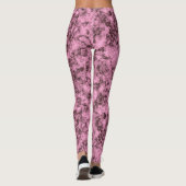 Schönes rosa, helles Marmor dunkle Adern Leggings (Rückseite)