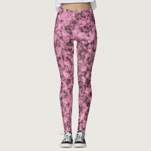Schönes rosa, helles Marmor dunkle Adern Leggings