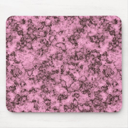 Schönes rosa, helles Marmor dunkle Adern Mousepad (Vorne)