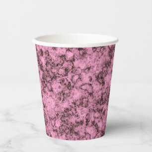 Schönes rosa, helles Marmor dunkle Adern Pappbecher