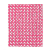 Schönes rosa Katzenmuster Fleece Blanket für Kinde