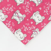 Schönes rosa Katzenmuster Fleece Blanket für Kinde (Ecke)