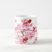 Schönes rosa Kirschblossom, florale Custom Kaffeetasse (Mittel)
