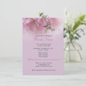 Schönes Rosa Kirschblüte Frühlingsgebirge Brautpar Einladung (Stehend Vorderseite)