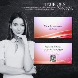 Schönes rosa Lilac Ombre geschliffenes Dekor mit Q Visitenkarte