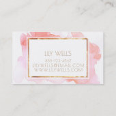 ★ schönes rosa Make-upgeschäft Visitenkarte (Rückseite)