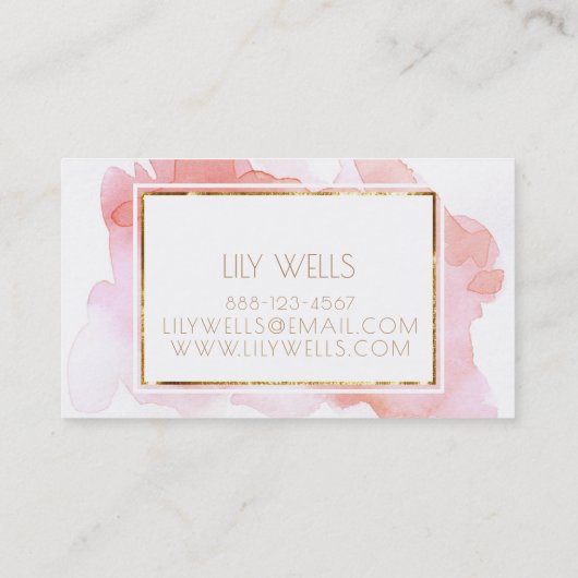 ★ schönes rosa Make-upgeschäft Visitenkarte (Rückseite)