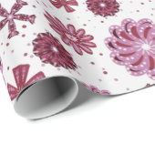 Schönes rosa Mandala nahtloses Muster Geschenkpapier (Rolleneckpunkt)