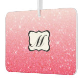 Schönes rosa Mit Monogramm Autolufterfrischer (Links)