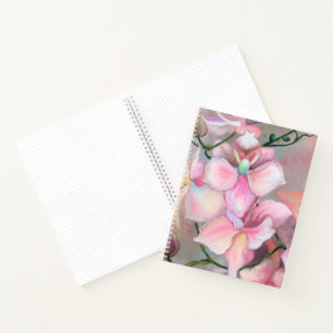 Schönes rosa Orchid-Blume-Notebook Notizblock