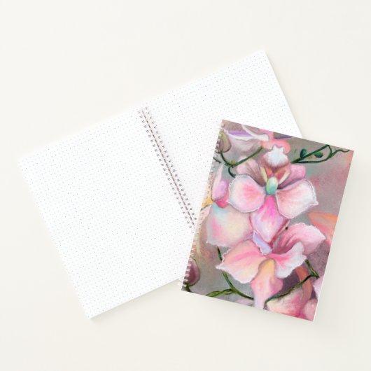 Schönes rosa Orchid-Blume-Notebook Notizblock (Innenseite)