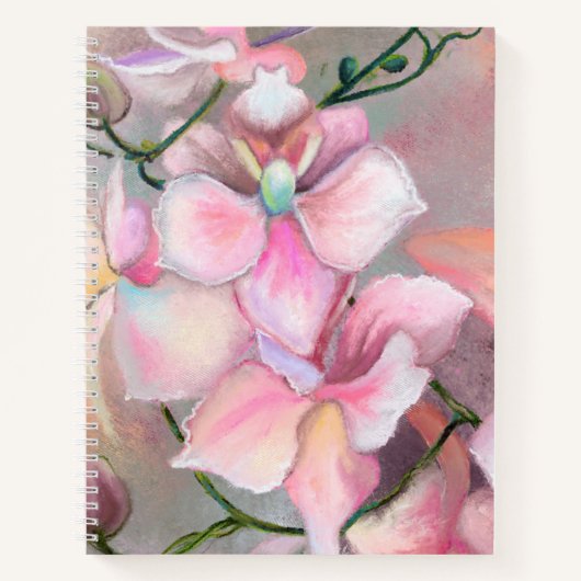 Schönes rosa Orchid-Blume-Notebook Notizblock (Vorderseite)