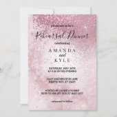 Schönes rosa Probe Dinner - Einladung (Vorderseite)