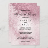 Schönes rosa Probe Dinner - Einladung (Vorne/Hinten)